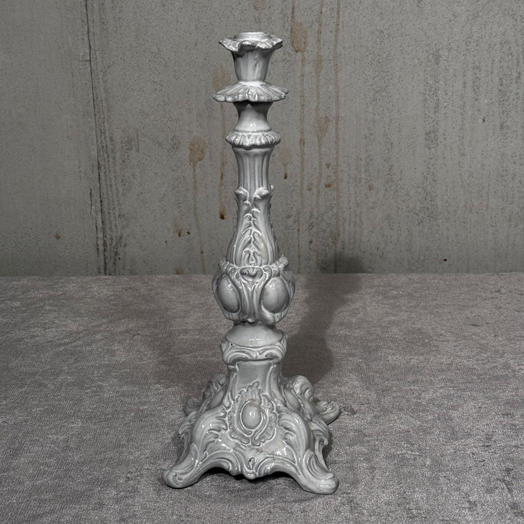 Candle holder white 36 cm