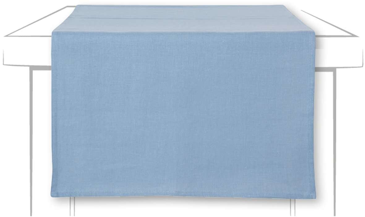 Linen runner dust blue 45x150 cm