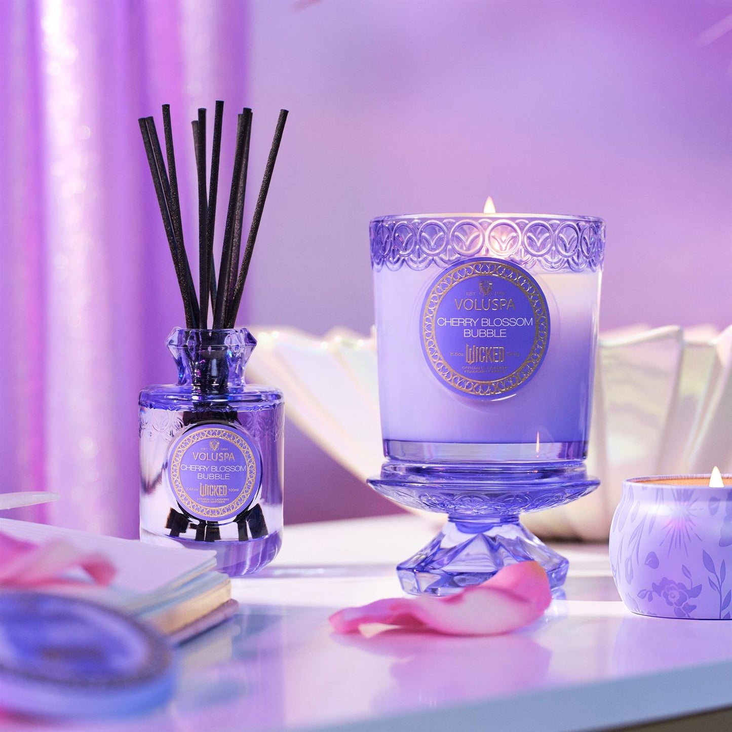 Cherry Blossom Bubble Boxed Candle 60 timer