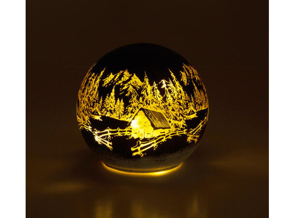 Lyslykt LED kule 12 cm