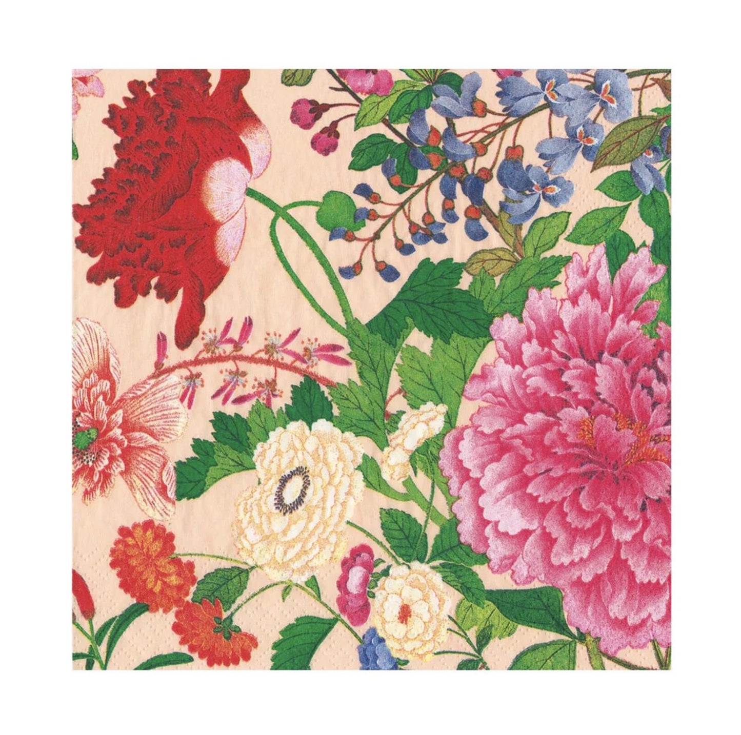 Napkin Lunch Profusion of Flowers pink