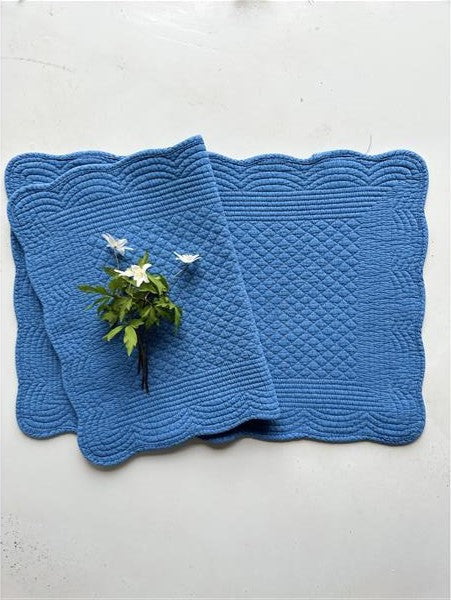 Spisebrikke bomull Greek Blue