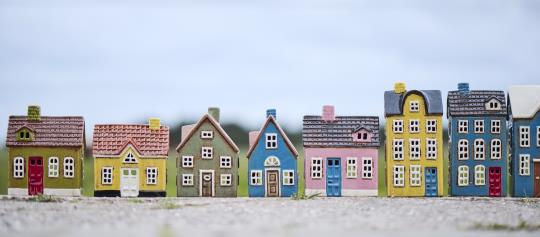 Tealight Holder My Home Town light pink 16 cm