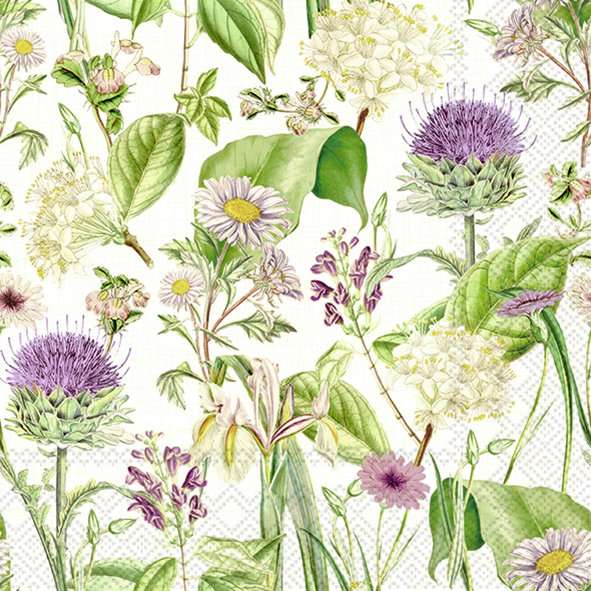 Serviett lunch Wildflower cream
