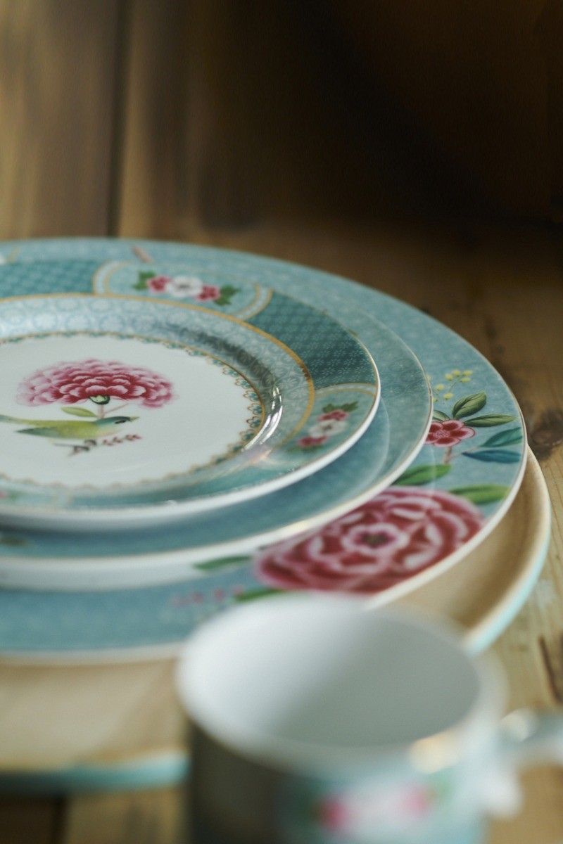 Blushing Birds Blue plate 21 cm