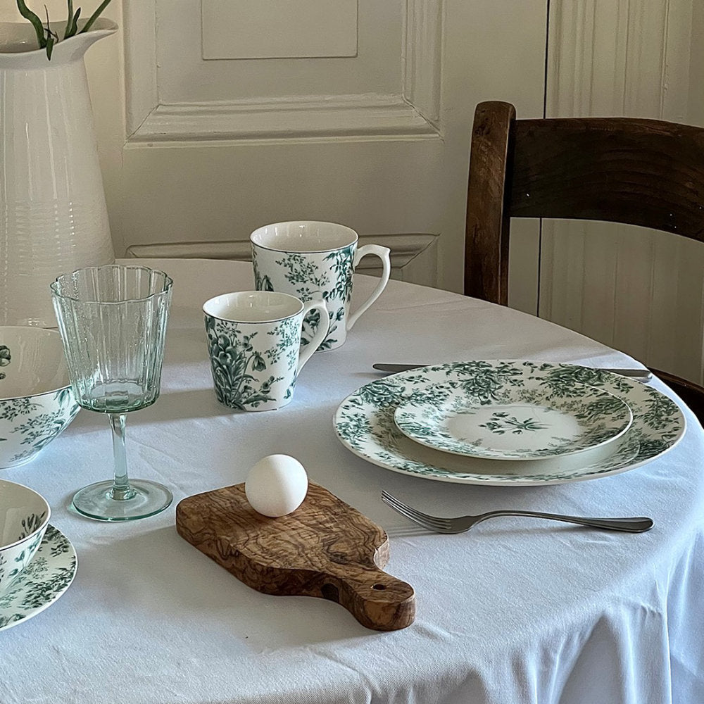Thourston Flowers green plate 23 cm