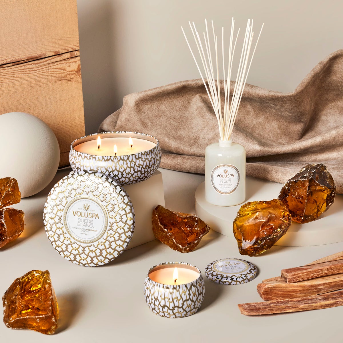 Suede Blanc Reed Diffuser 177 ml