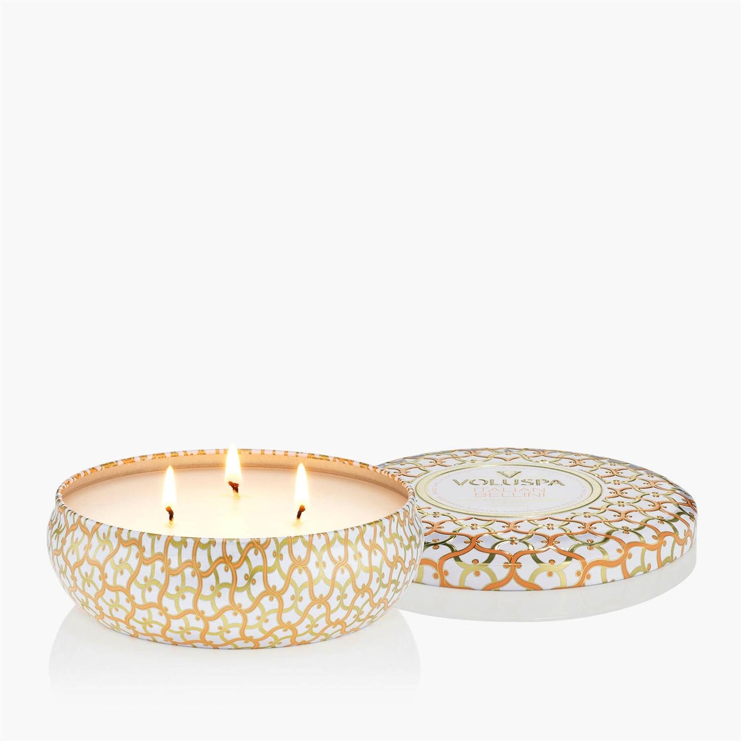 Italian Bellini 3 Wick Tin Candle 40 Timer