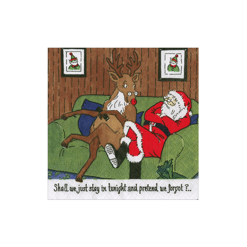 Napkin coffee Santa at Home