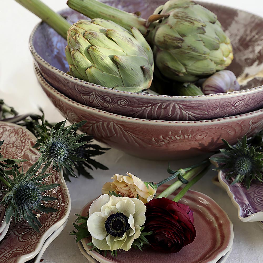 Stor skål 35 cm Old Rose