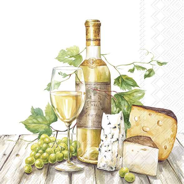 Napkin lunch White wine tasting