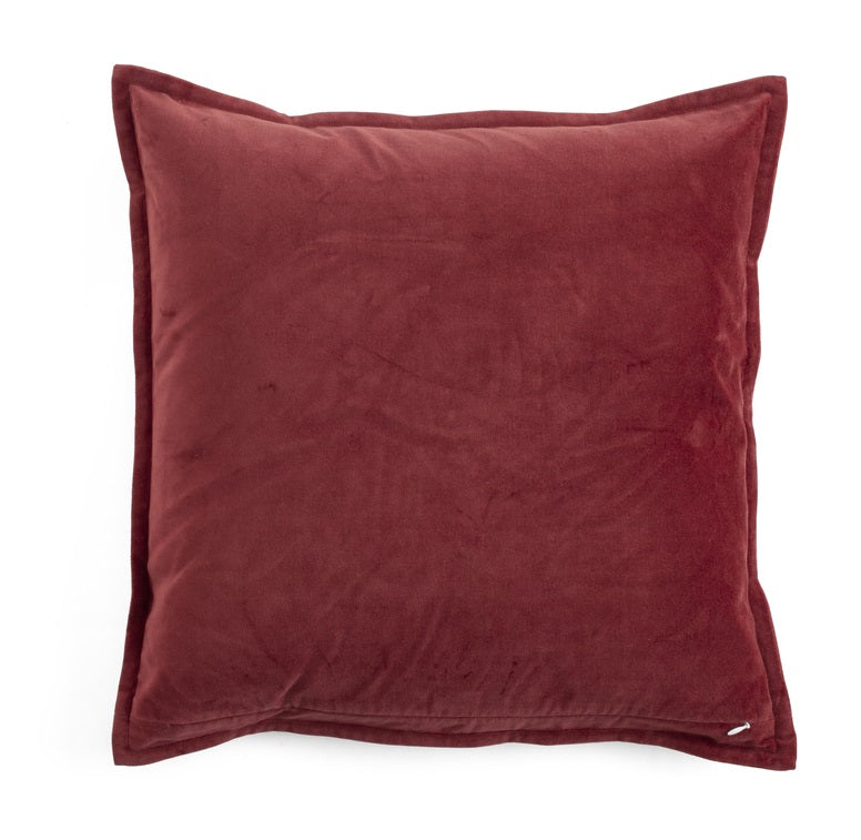 Pillowcase Velvet & Linen Embroidery Red 50x50 cm