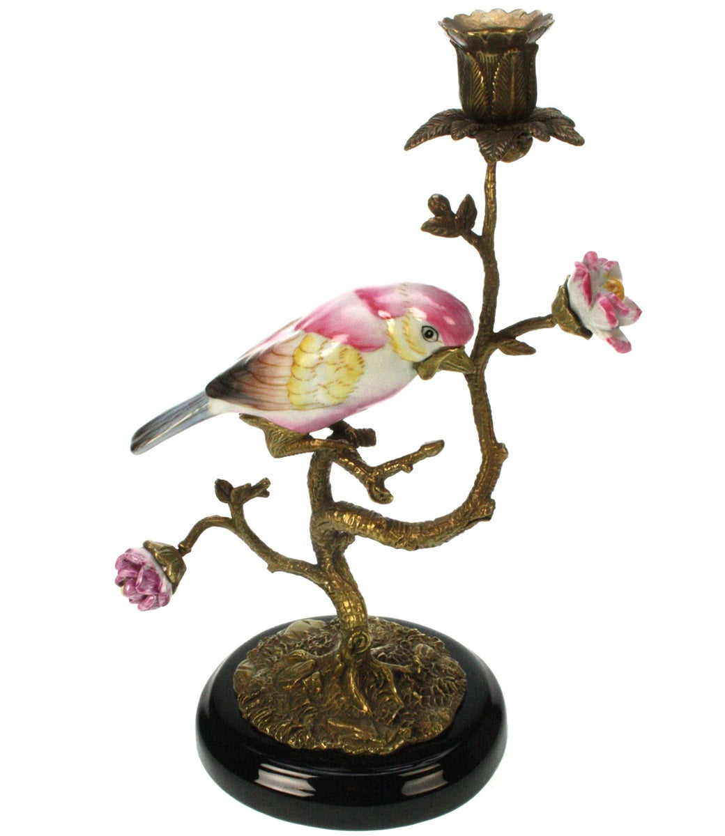 Lysestake fugl rosa 27 cm