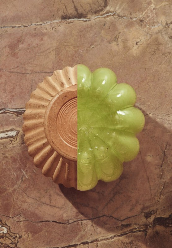 Telysholder Melon grønn 10 cm