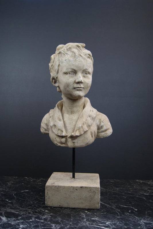 Decorative Boy Bust Roman Stone 51 cm