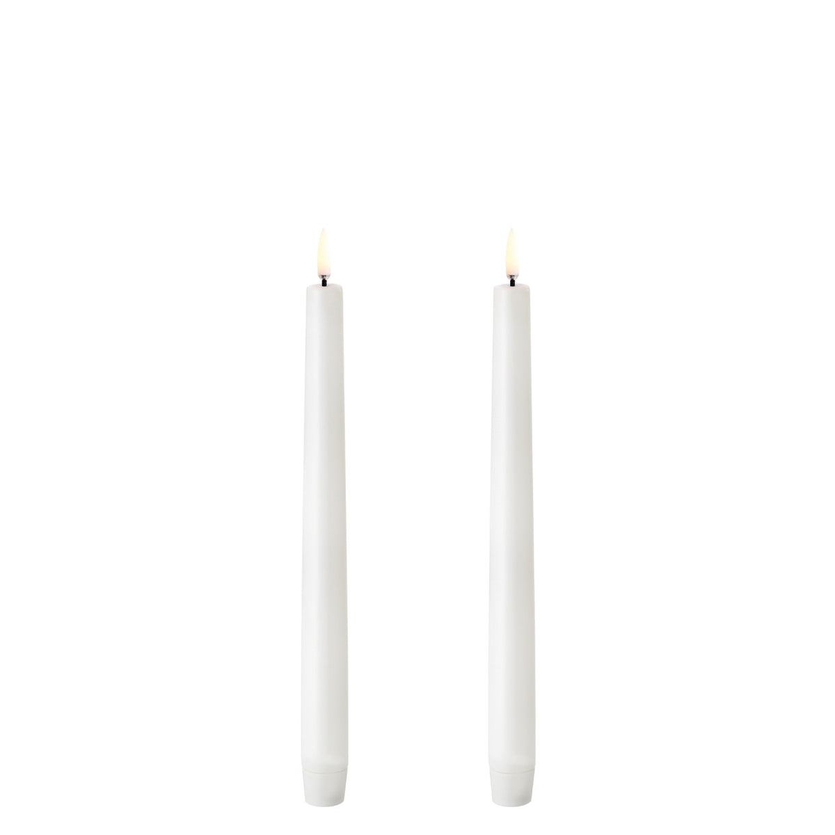 LED taper candle Nordic White 25 cm, 2-pack