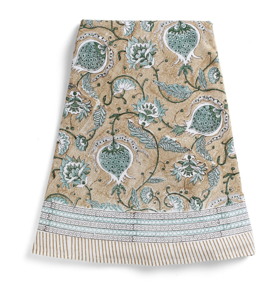 Tablecloth Pomegranate beige round 220 cm