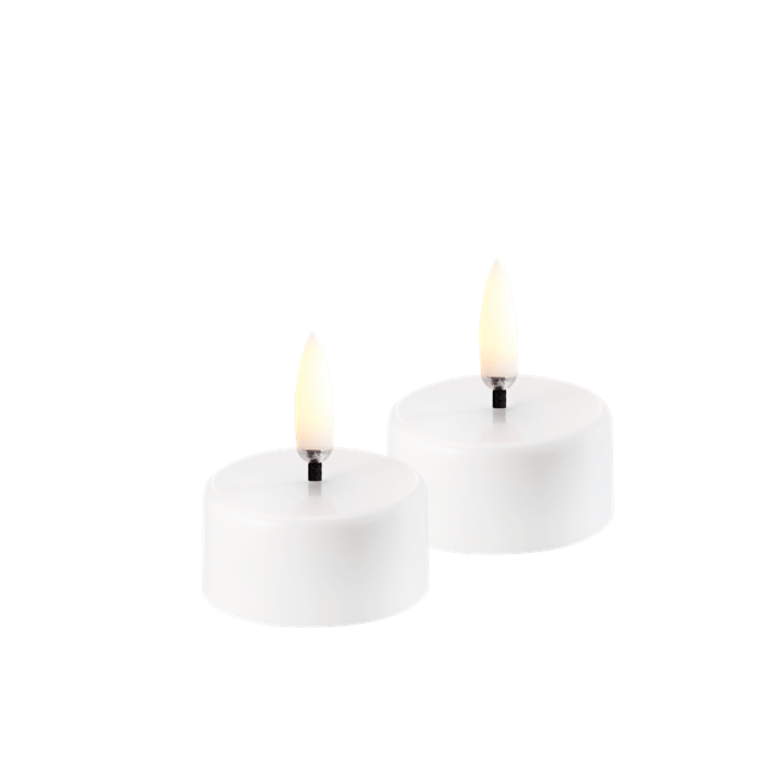 LED Rechargeable Tealights White 3.9x2.3 cm Set/2