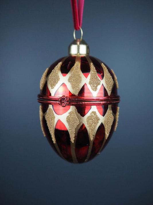 Juletrepynt egg rød
