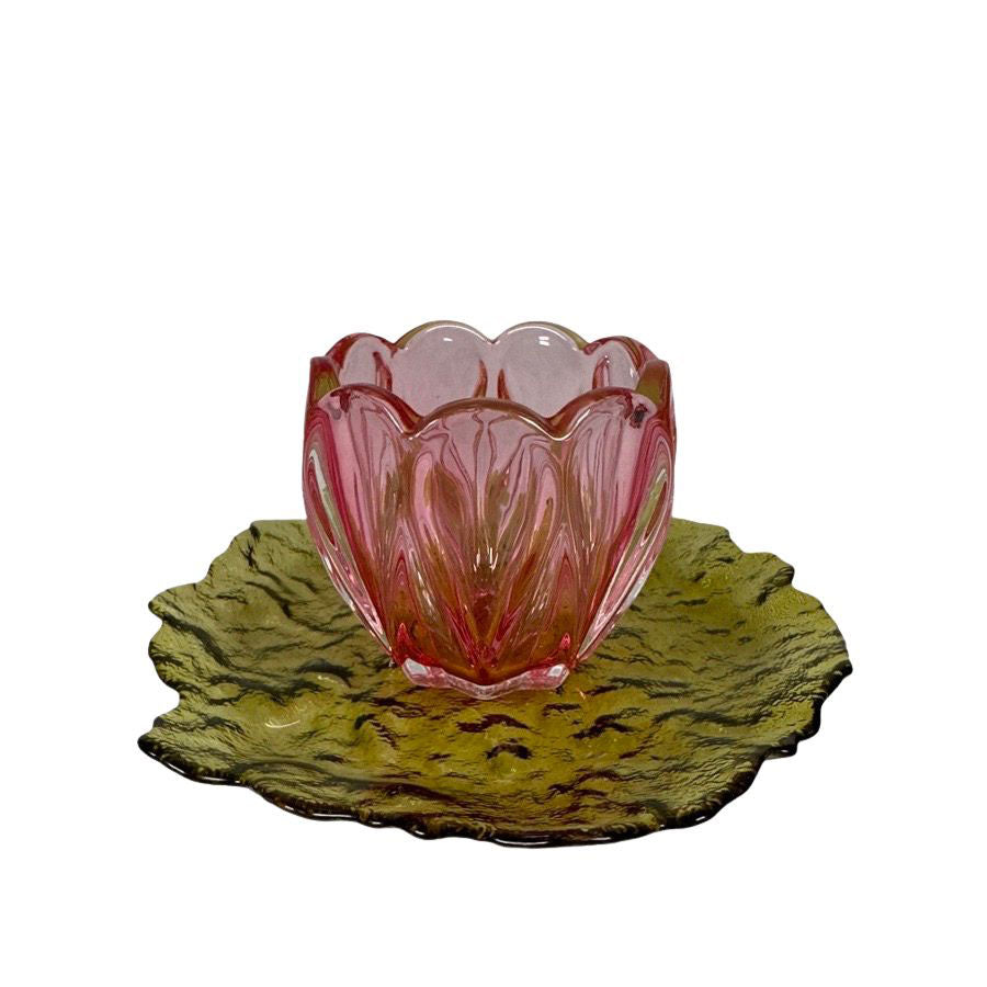 Telysholder vannlilje Nymphaea rosa 7 cm