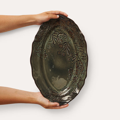 Serveringsfat ovalt 40x25 cm Fig