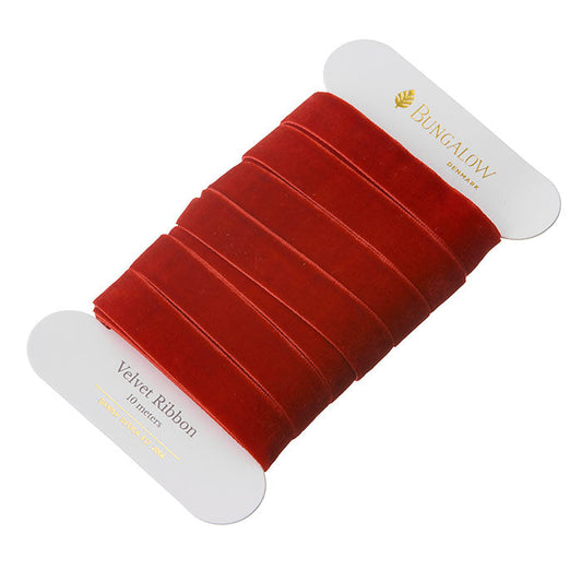 Velvet ribbon Scarlet 16 mm