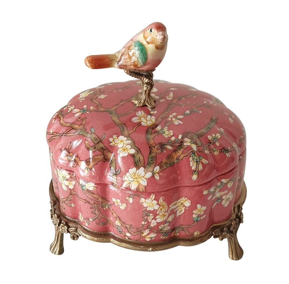 Boks fugl rosa 18 cm