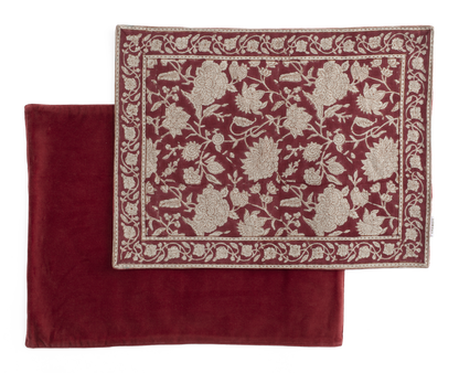 Placemat Indian Rose Red