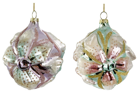 Christmas bauble flower 11 cm
