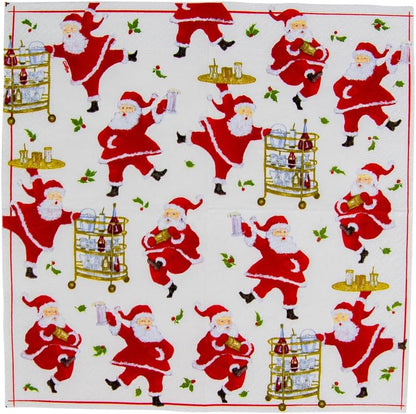 Napkin coffee Cocktails With Santas