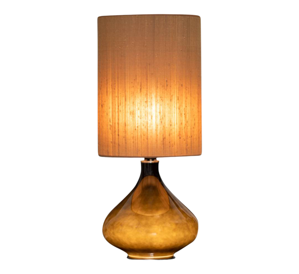 Flavia table lamp 70 cm Negra Seda Tostada shade