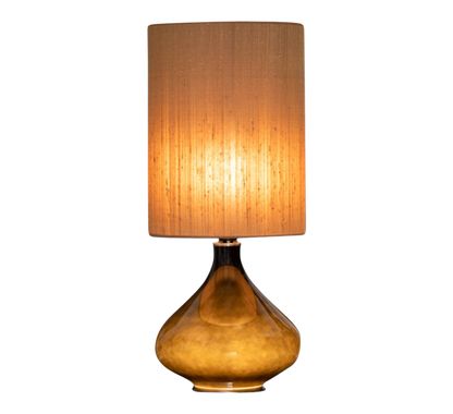 Flavia table lamp 70 cm Negra Seda Tostada shade
