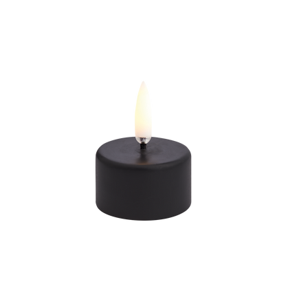 LED telys Plain Black 4x2,1 cm