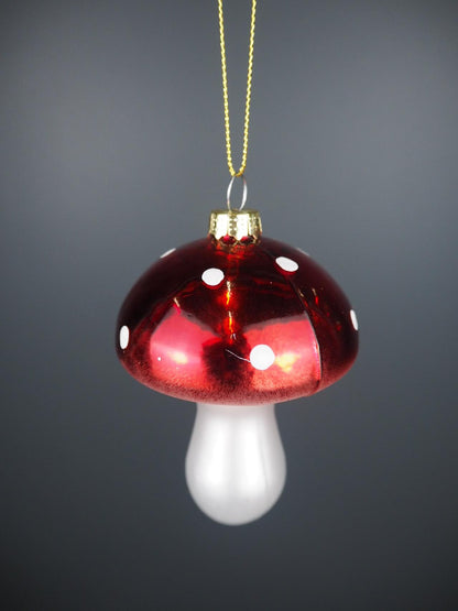 Red toadstool Christmas tree ornament 24 cm