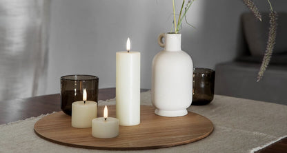 LED mini cube candle white 5x2.8 cm