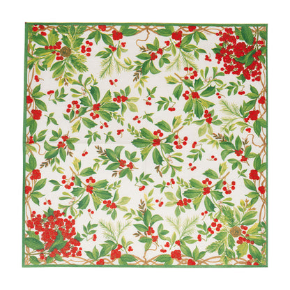 Napkin coffee Holly Chintz white