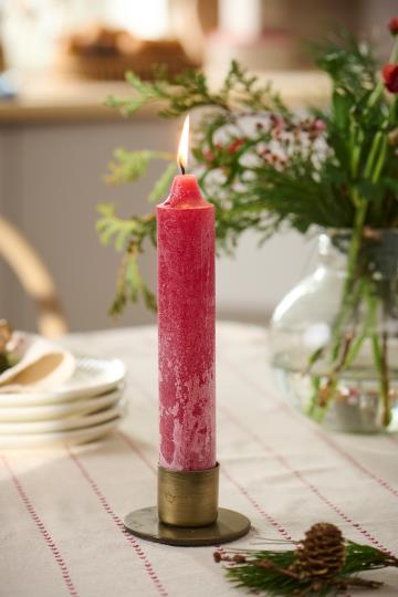 Taper candle red 3.8x23 cm