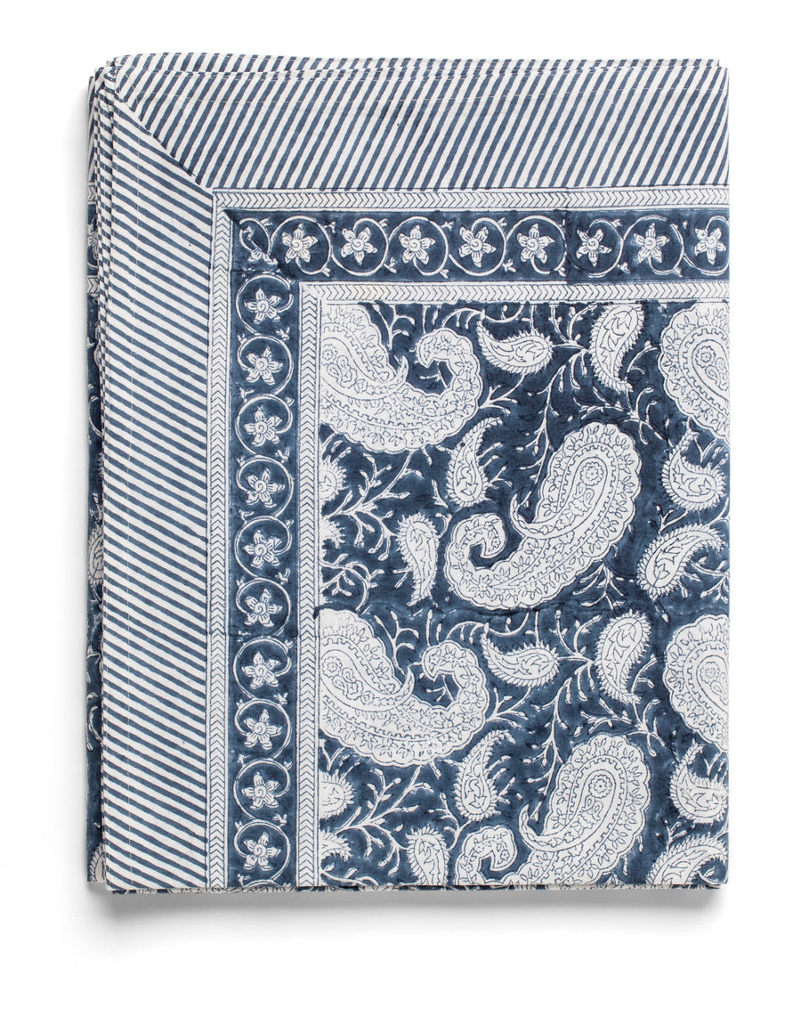 Duk Big Paisley Navy Blue 150x350 cm