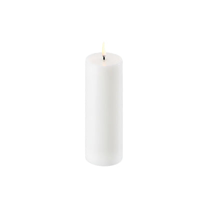 LED pillar candle Nordic White 5.8x15 cm