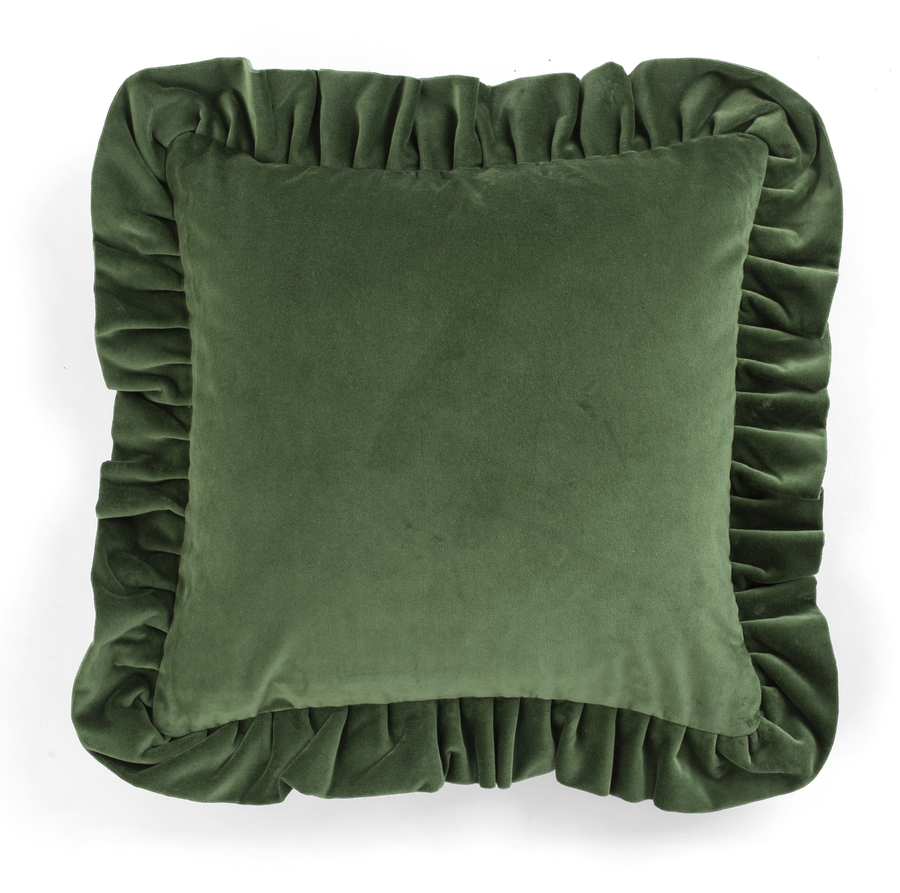 Putetrekk velour Green 45x45 cm