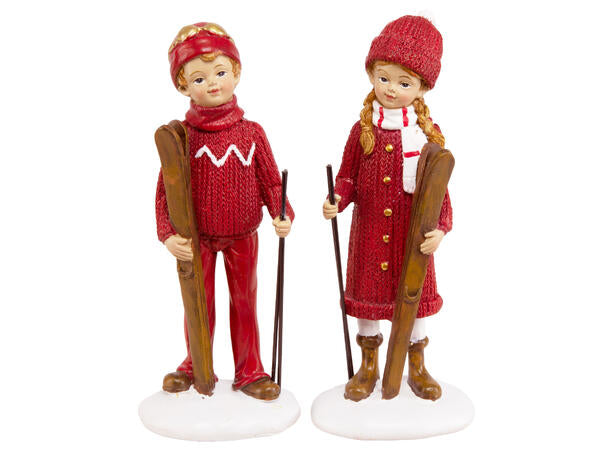 Julegutt med ski 16,5 cm