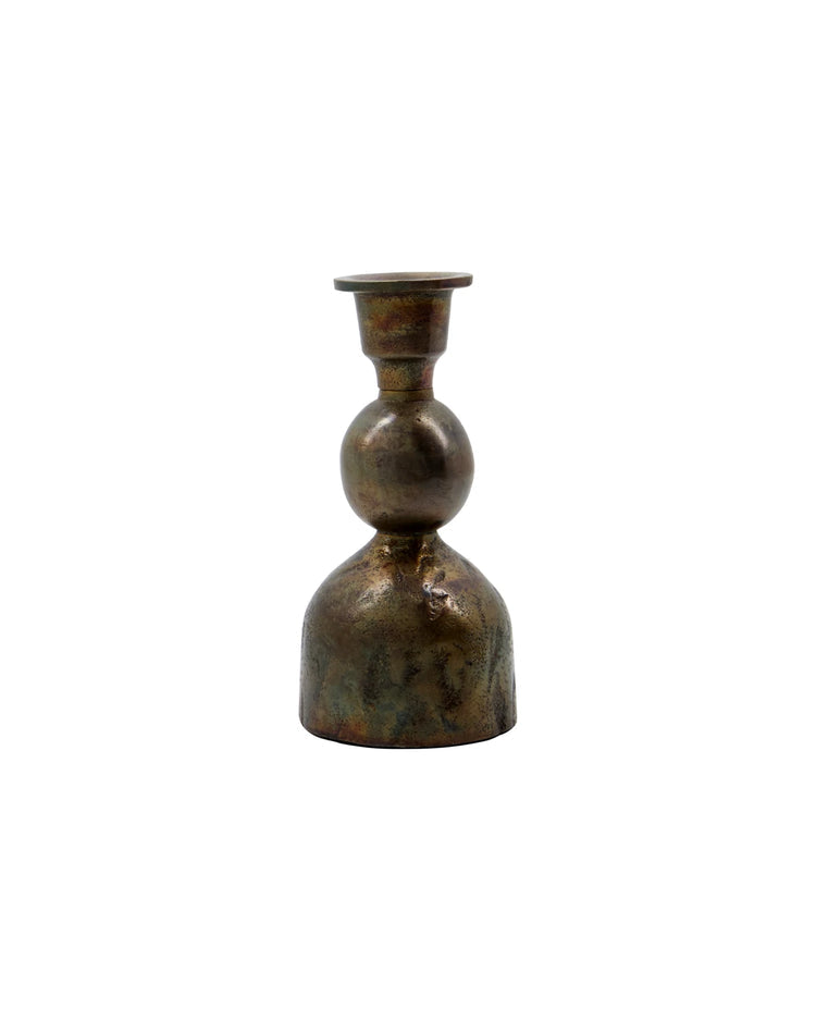 Candlestick Antique brass 16 cm