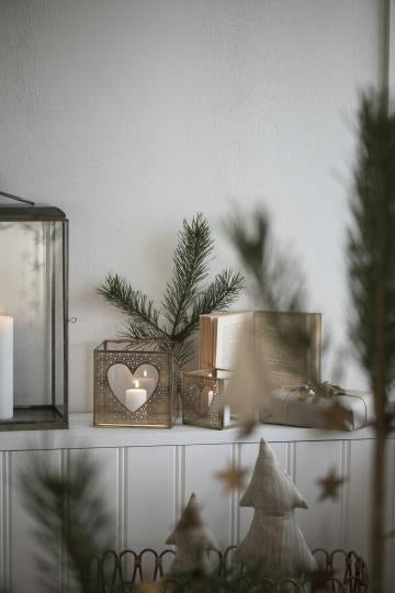 Lyslykt hjerte 15x15 cm