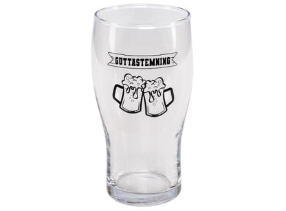 Ølglass m/åpner Guttastemning 500 ml