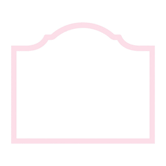 Place cards Arch Petal Pink border 8 pcs
