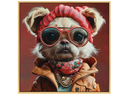 Canvas print dog red 53x53 cm
