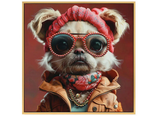 Canvas print dog red 53x53 cm