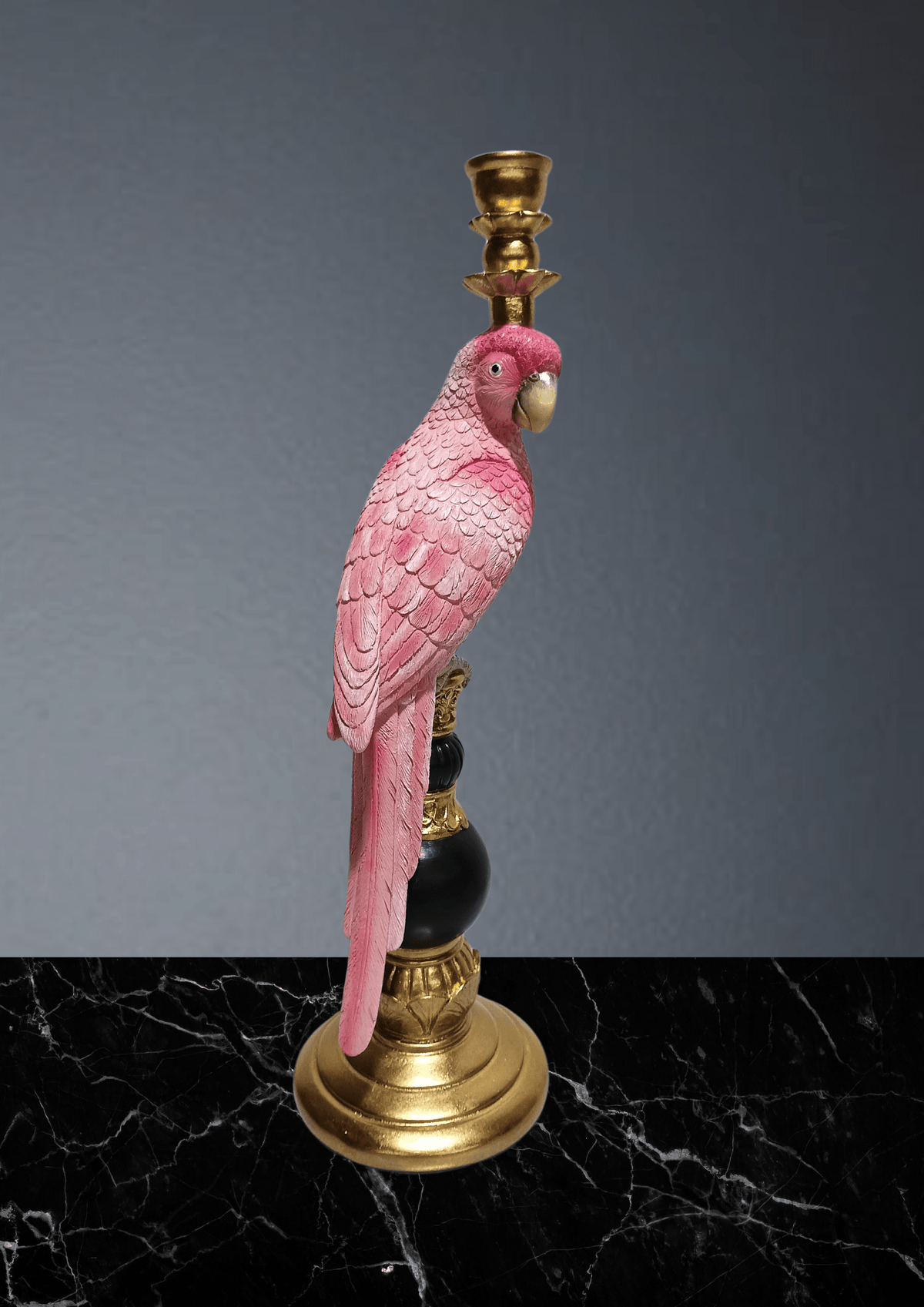 Lysestake Pavine papegøye rosa 34 cm