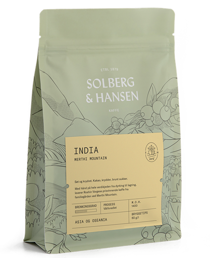 India Merthi Mountain kaffe hele bønner 250 gram