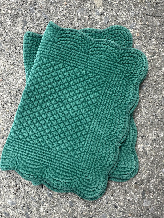 Spisebrikke velour Bright Green